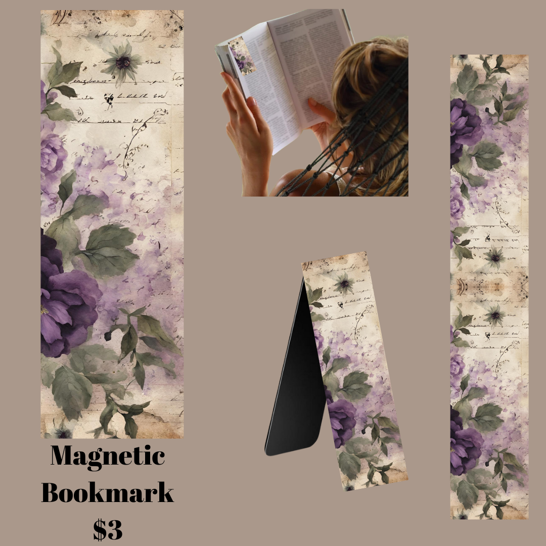 Vintage Floral Magnetic Bookmarks