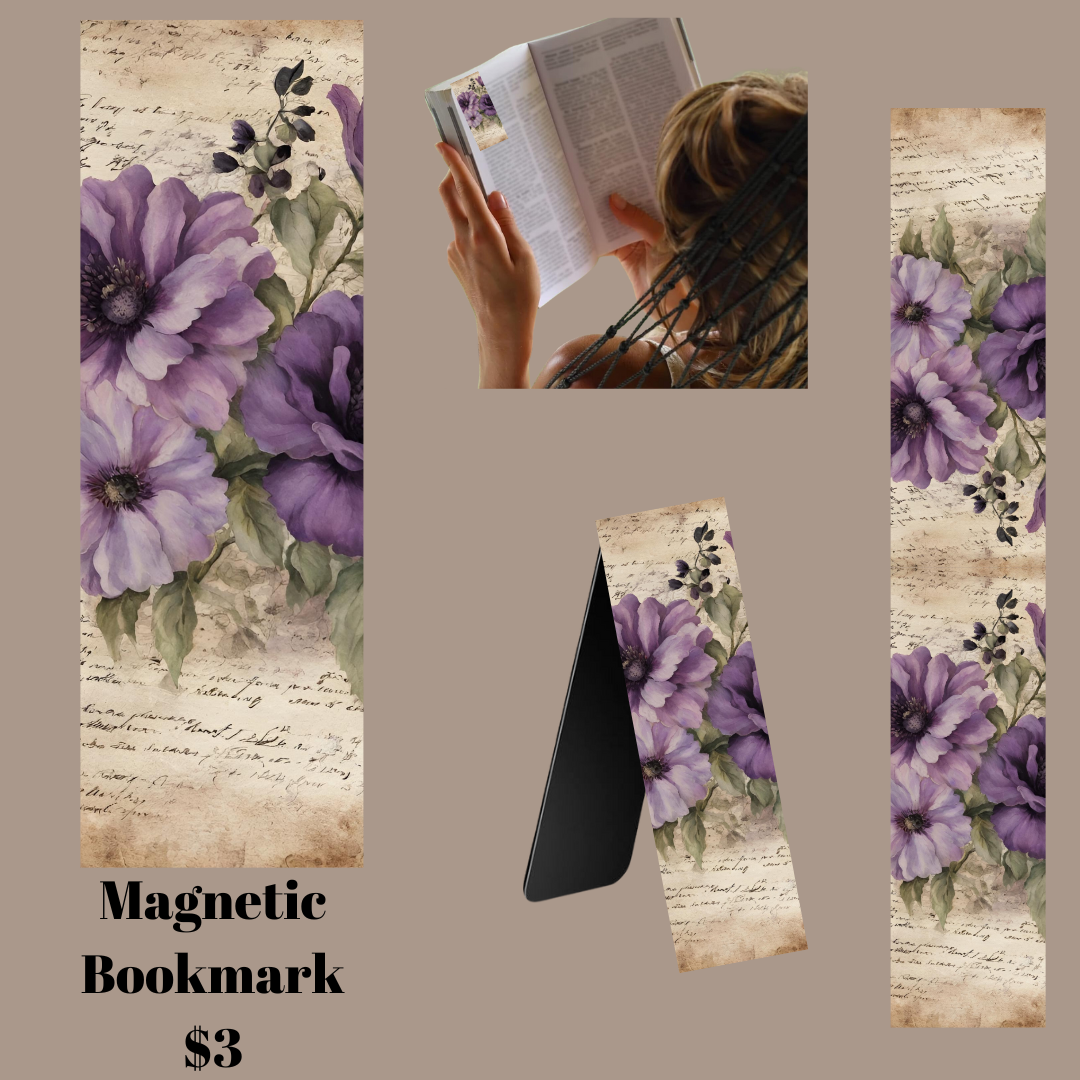 Vintage Floral Magnetic Bookmarks