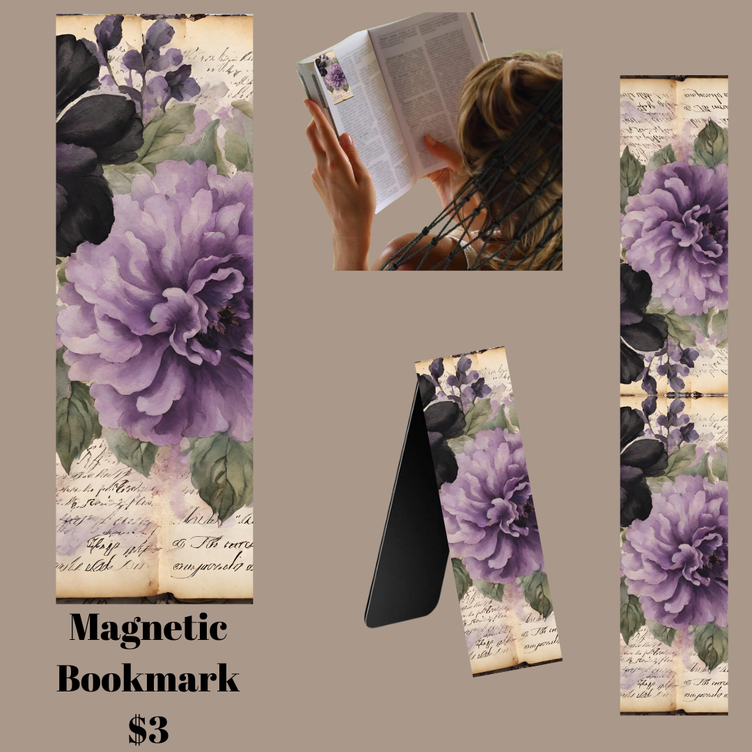 Vintage Floral Magnetic Bookmarks