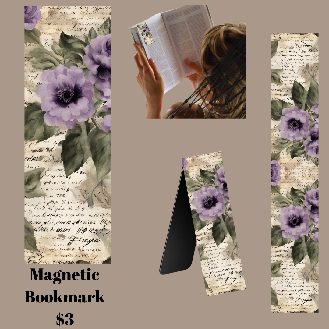 Vintage Floral Magnetic Bookmarks