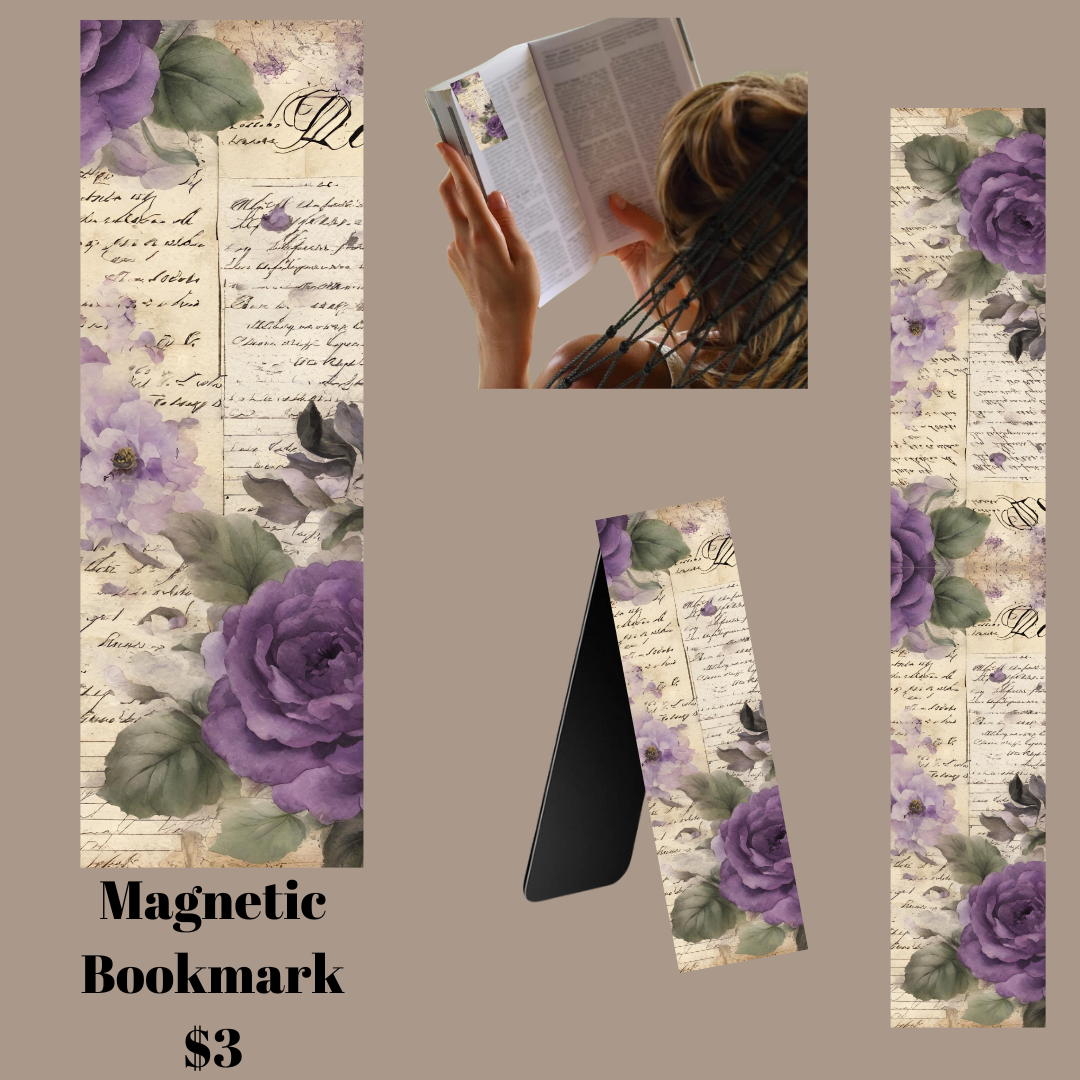 Vintage Floral Magnetic Bookmarks