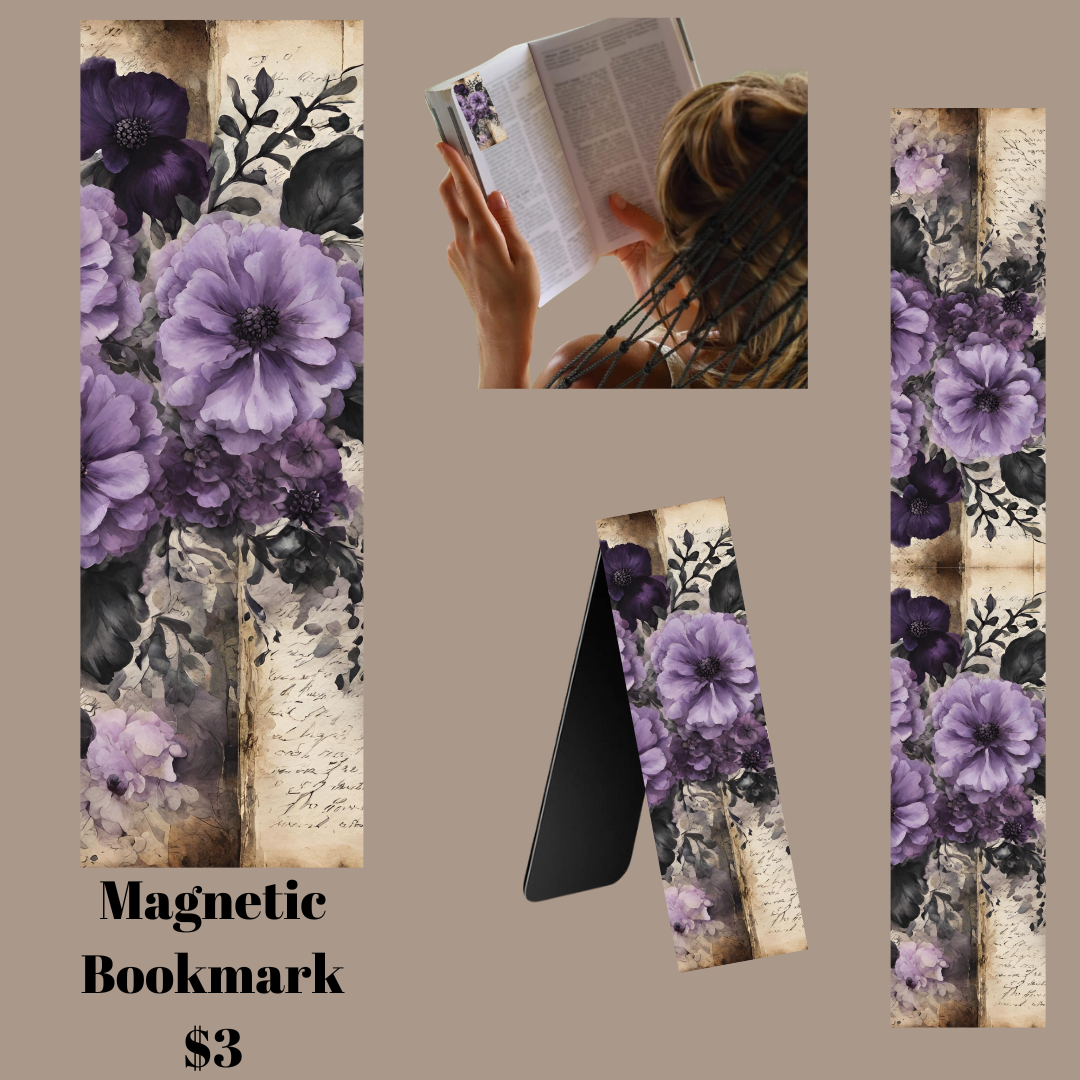 Vintage Floral Magnetic Bookmarks