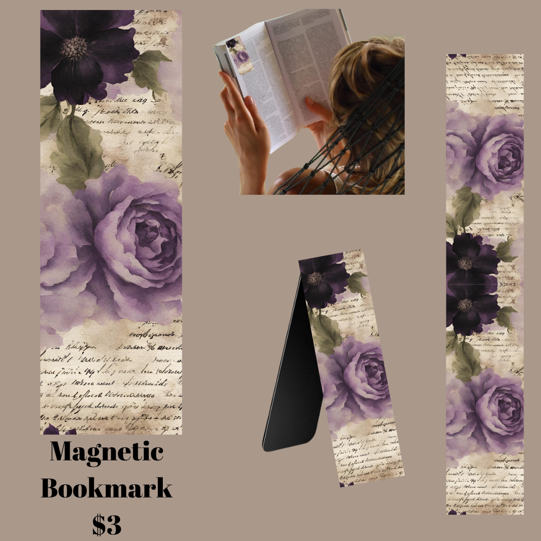 Vintage Floral Magnetic Bookmarks