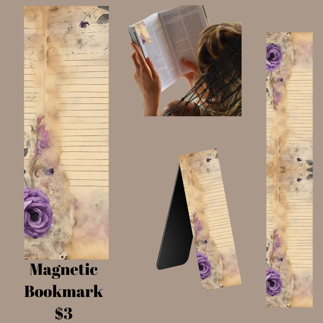 Vintage Floral Magnetic Bookmarks