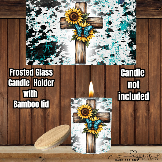 Cross & Sunflower Coffee Sleeve Collection – Neoprene Reusable 16–20oz (Sleeve Only)