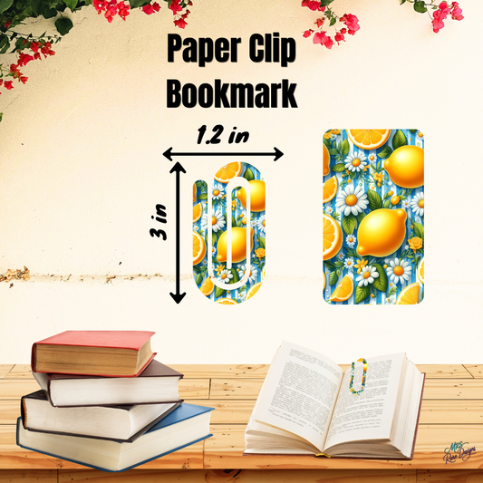 Citrus Bloom Paper Clip Bookmark