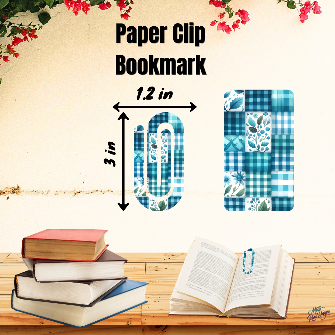 Blue Meadow Paper Clip Bookmark