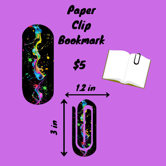 🎨 Neon Drip Paper Clip Bookmark Collection 🎨