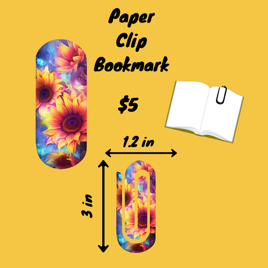 🌻 Sunlit Blooms Paper Clip Bookmark Collection 🌻