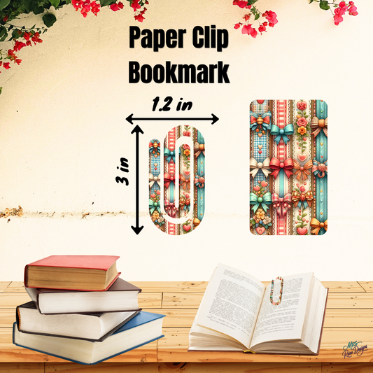 RibbonBloom Decorative Paper Clip Bookmark