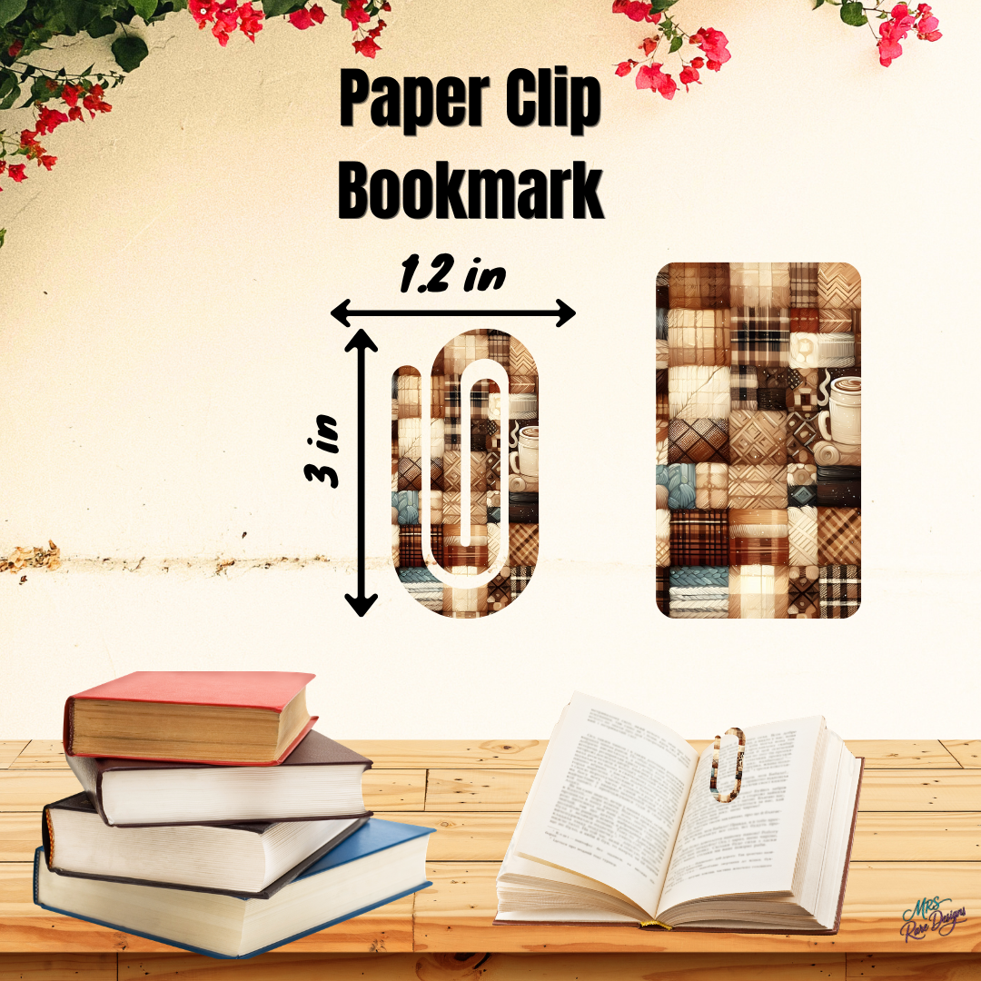 Cozy Patchwork Paper Clip Bookmark