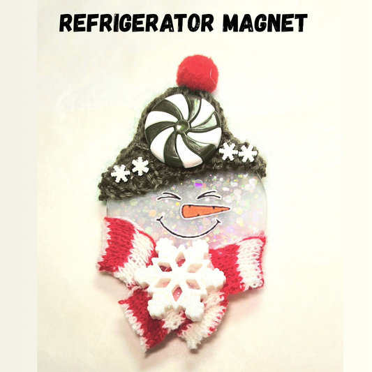 Holiday Snowman Magnet Collection – Handmade Winter Refrigerator Decor Set