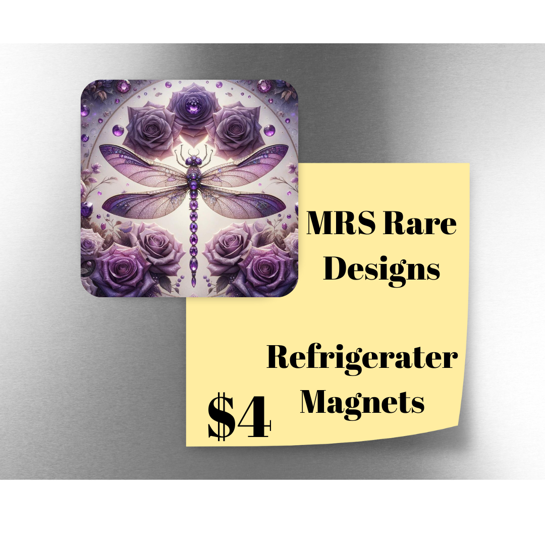 Stained Glass Dragonfly Refrigerator Magnets