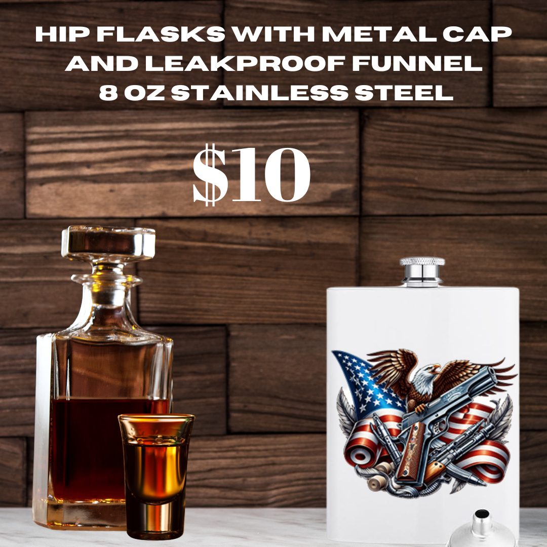 Patriotic Eagle Hip Flasks Collection