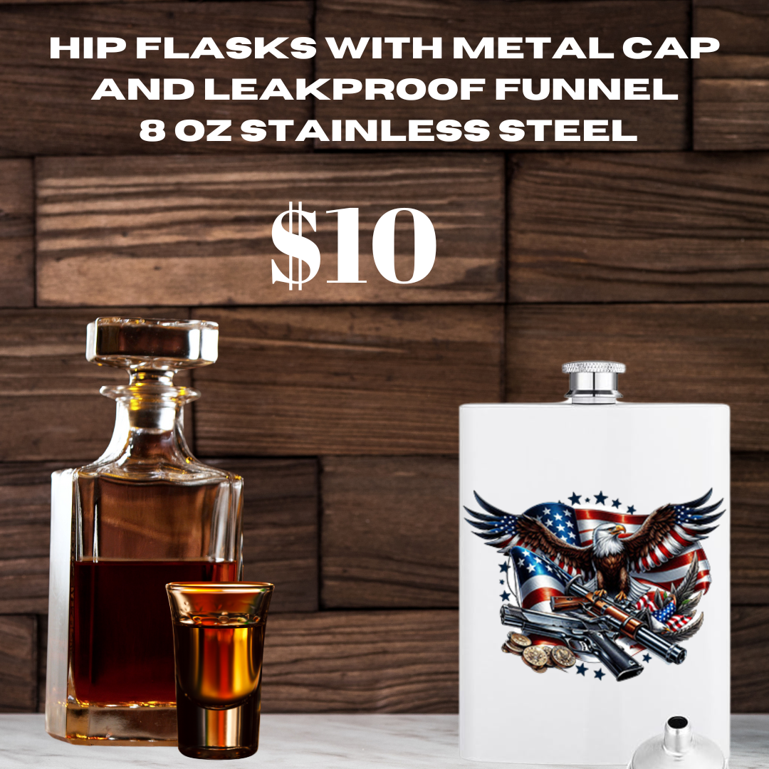 Patriotic Eagle Hip Flasks Collection