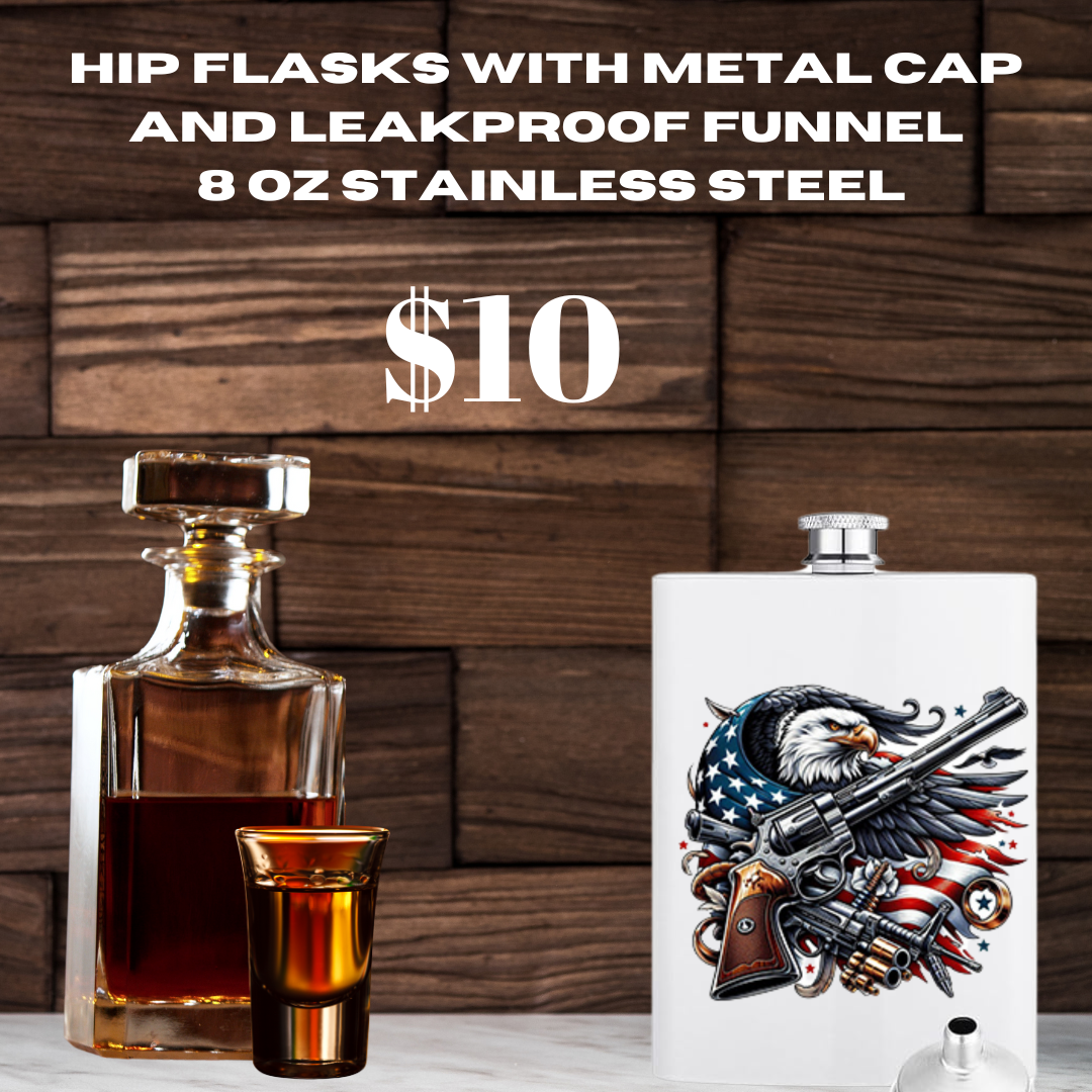 Patriotic Eagle Hip Flasks Collection