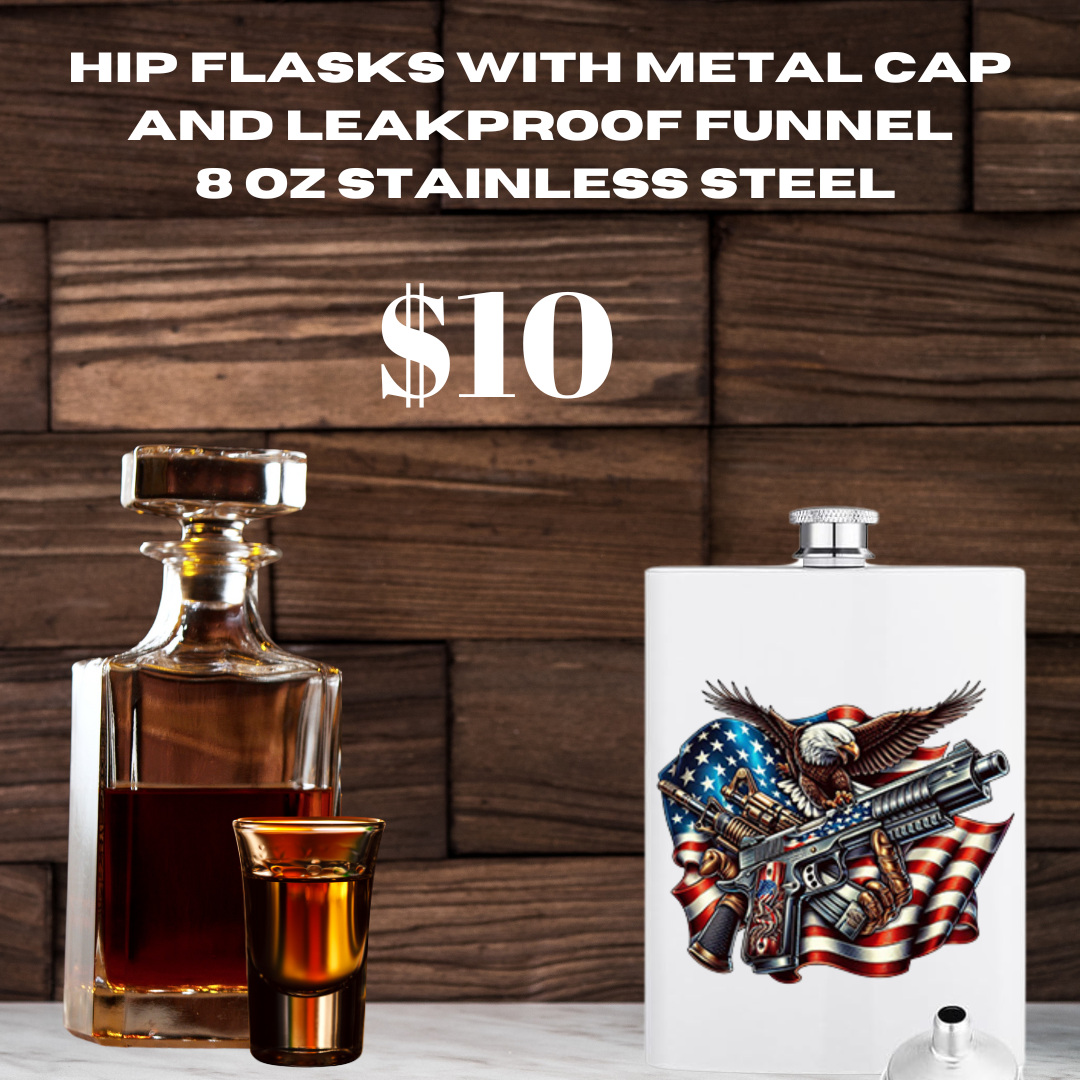 Patriotic Eagle Hip Flasks Collection