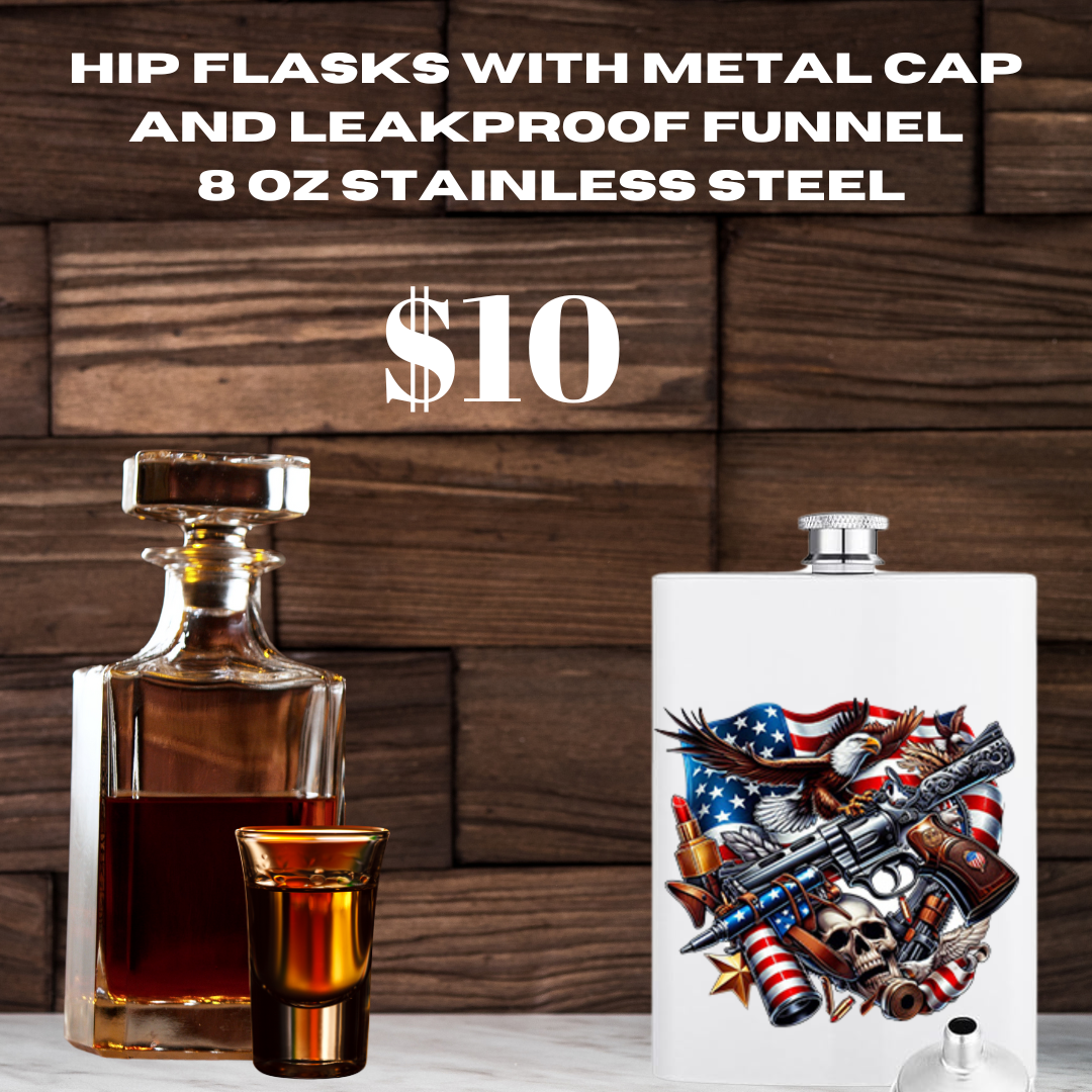 Patriotic Eagle Hip Flasks Collection