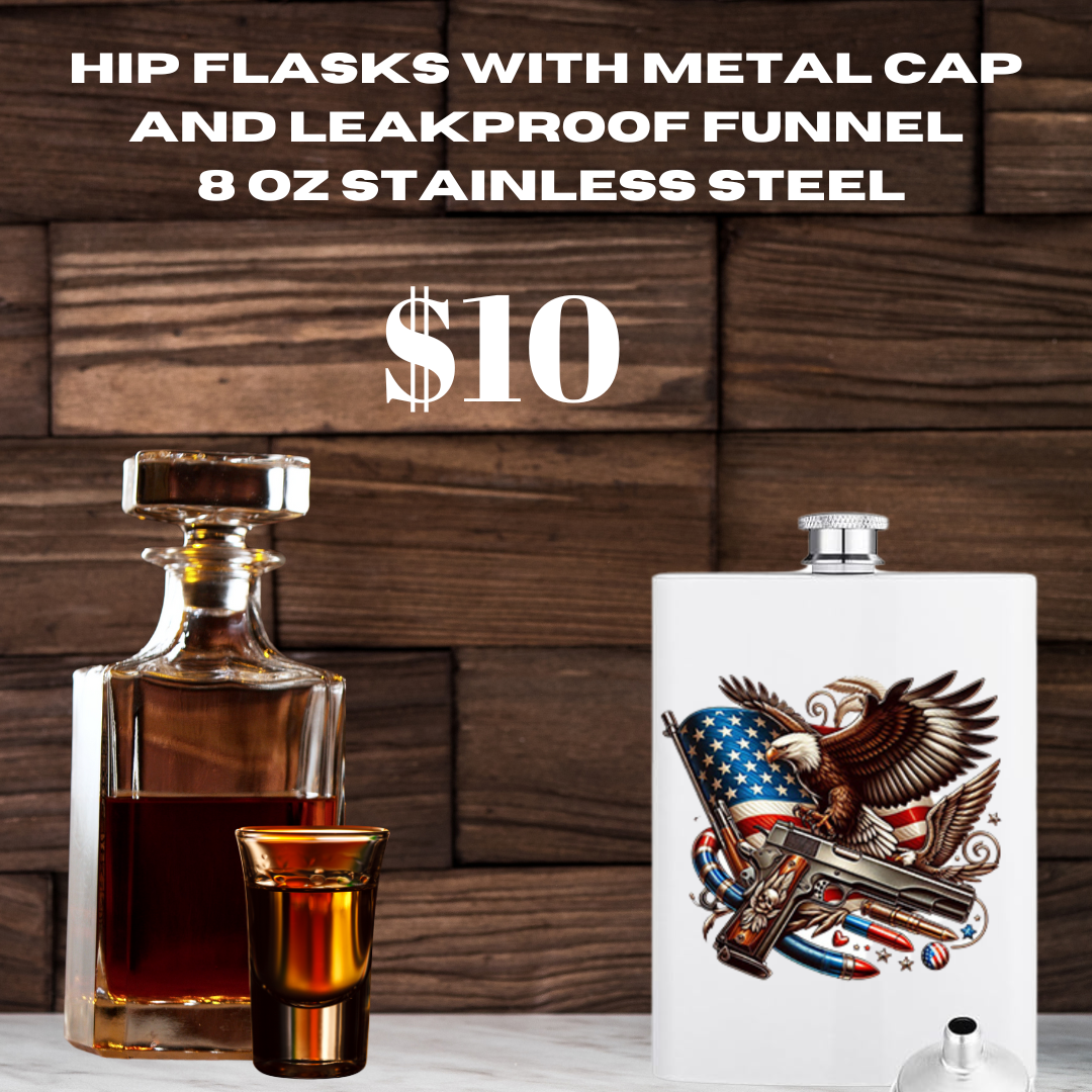 Patriotic Eagle Hip Flasks Collection