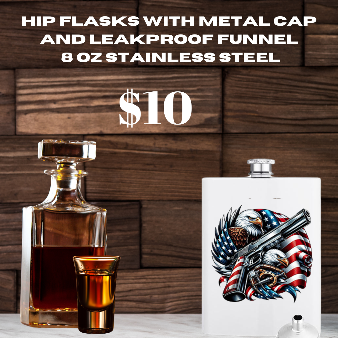 Patriotic Eagle Hip Flasks Collection