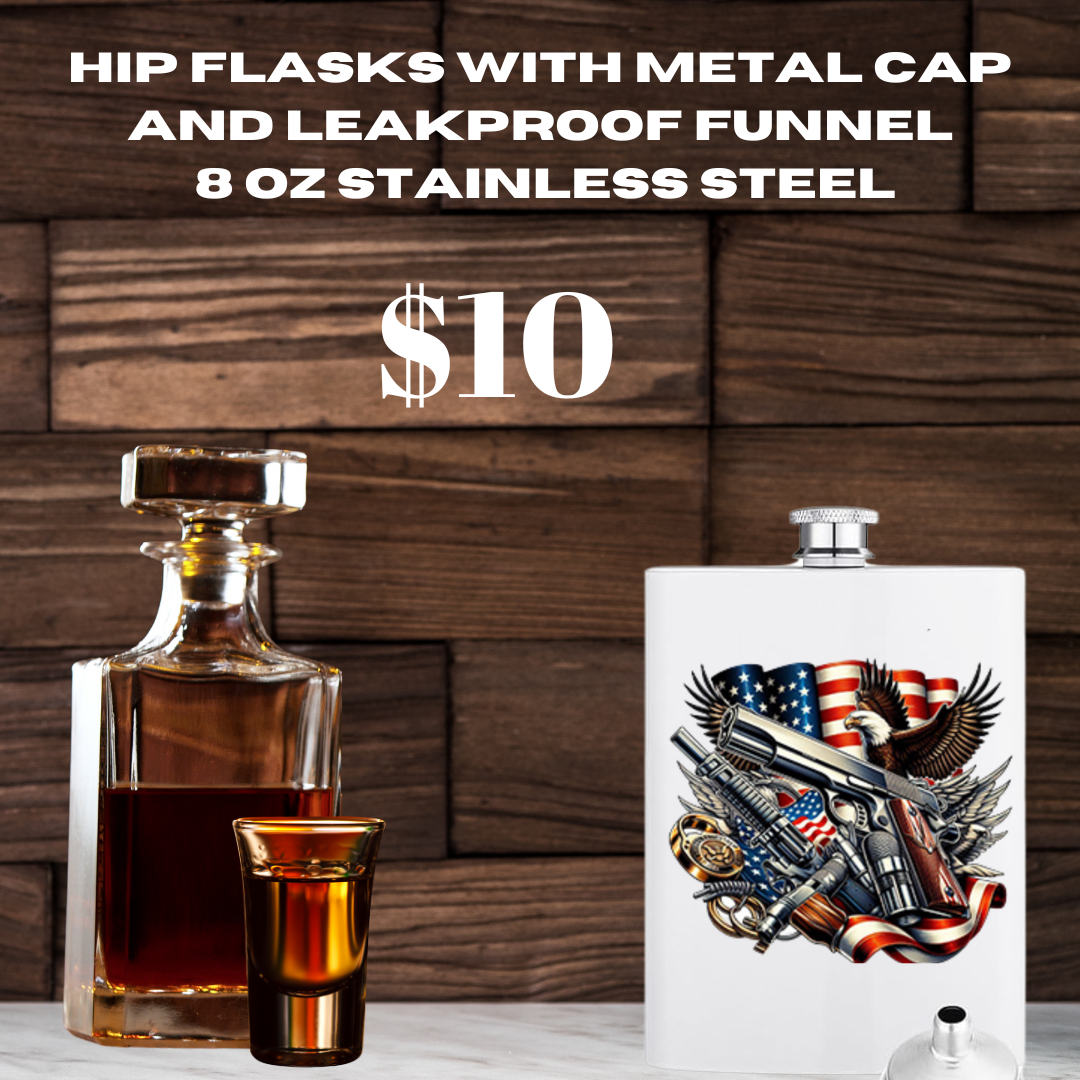 Patriotic Eagle Hip Flasks Collection