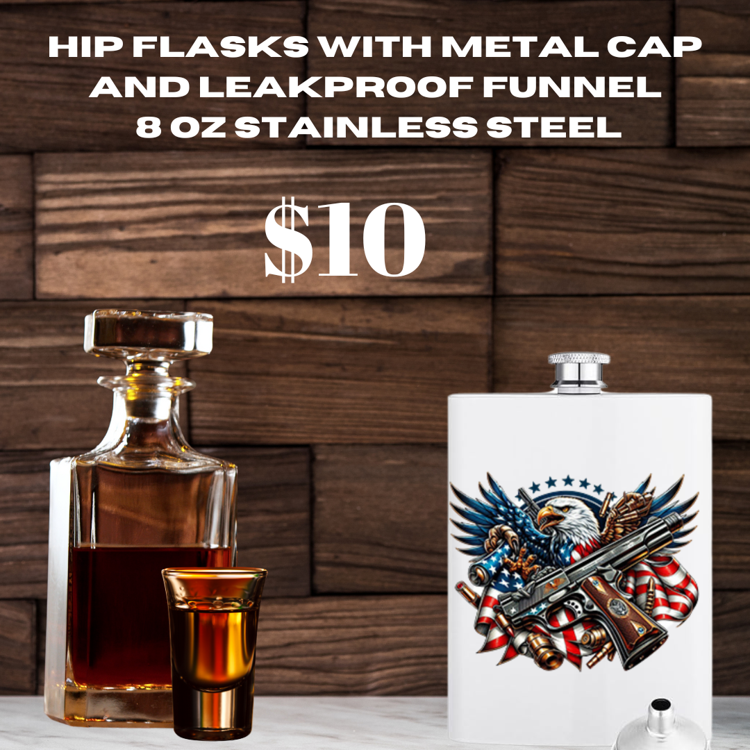 Patriotic Eagle Hip Flasks Collection