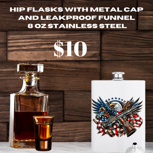 Patriotic Eagle Hip Flasks Collection