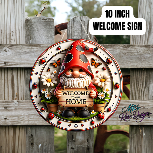 "Home Sweet Gnome" Welcome Sign