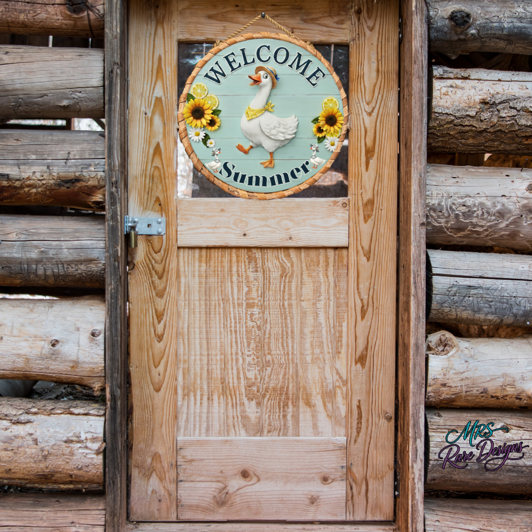 "Gander's Greeting" Summer Welcome Sign