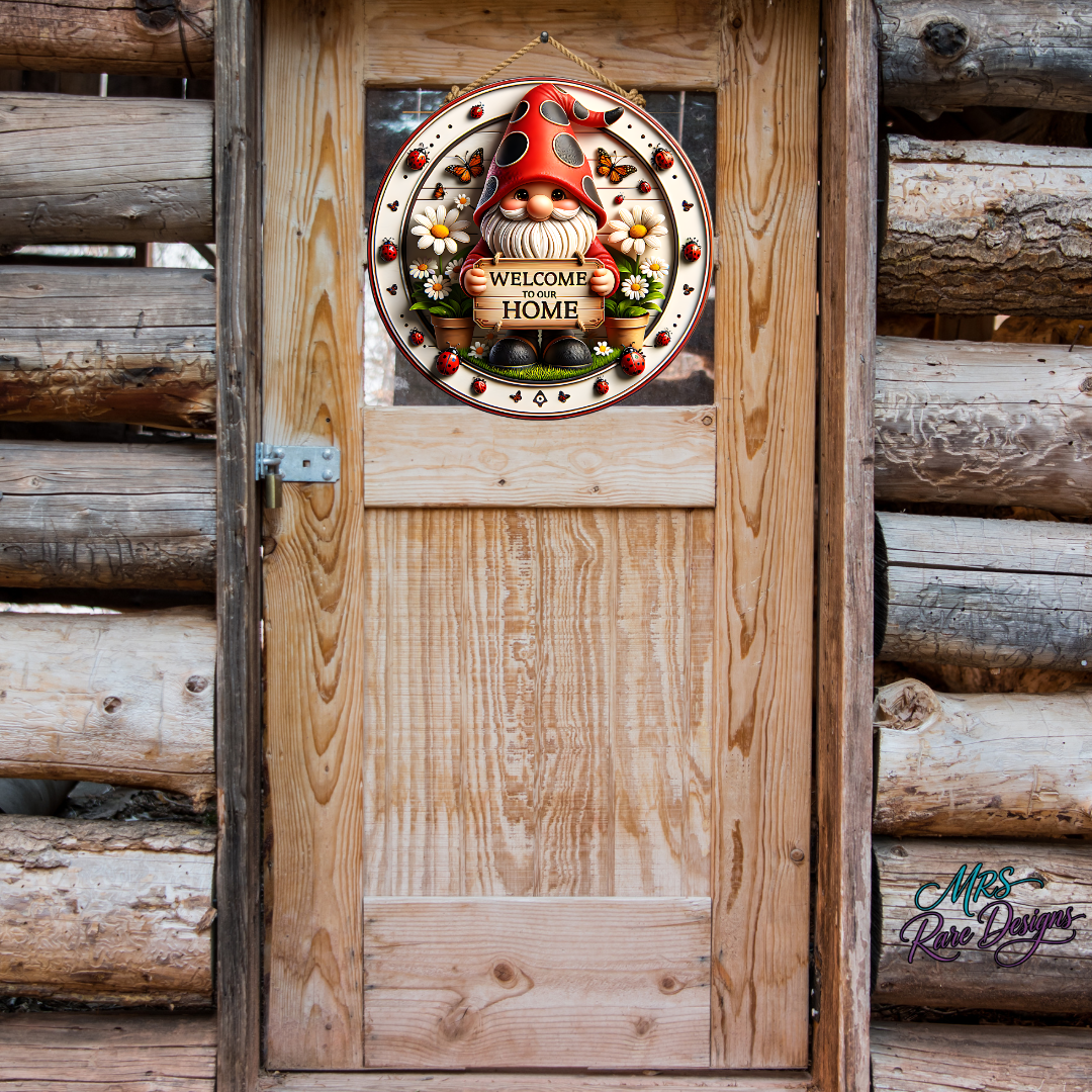 "Home Sweet Gnome" Welcome Sign