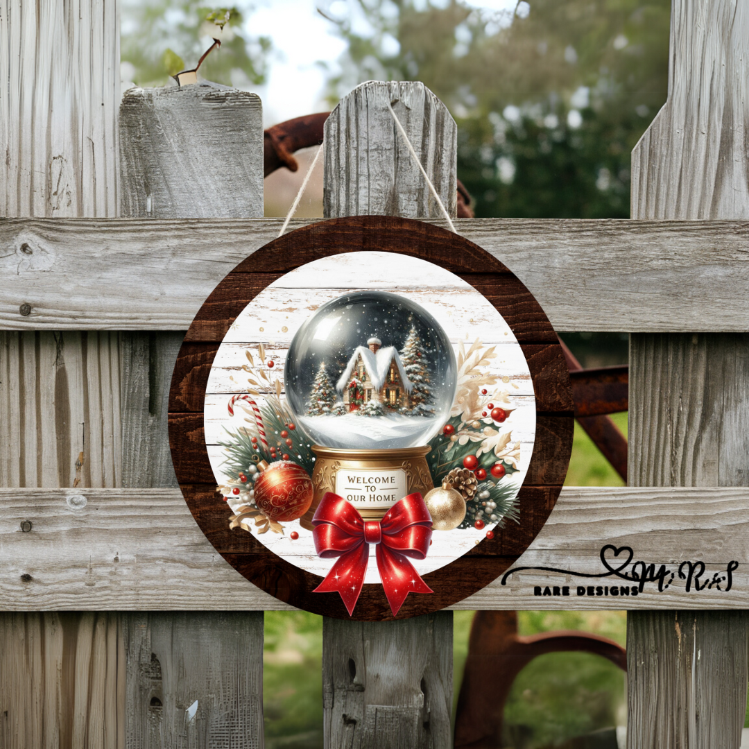 Holiday Welcome Round Sign Collection – Festive Christmas Door Decor