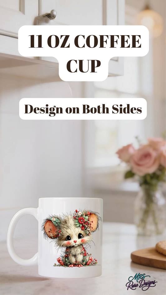 Woodland Mouse Cozy Gift Set – Mug, Gift Bag, Candle Holder, Tea Towel & Kitchen Towel Collection