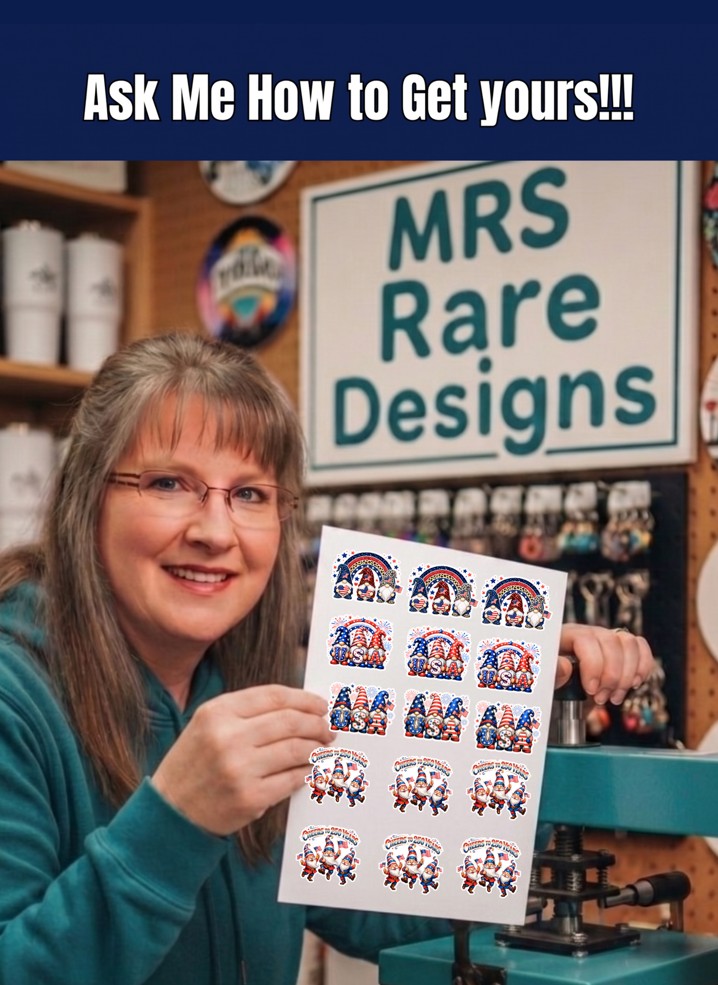 Gnome of the Free™ Patriotic Die-Cut Sticker Pack