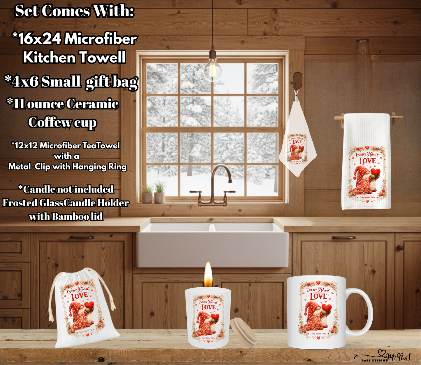 Love Collection Complete Gift Set – Kitchen, Coffee & Candle Bundle with $4 Discount