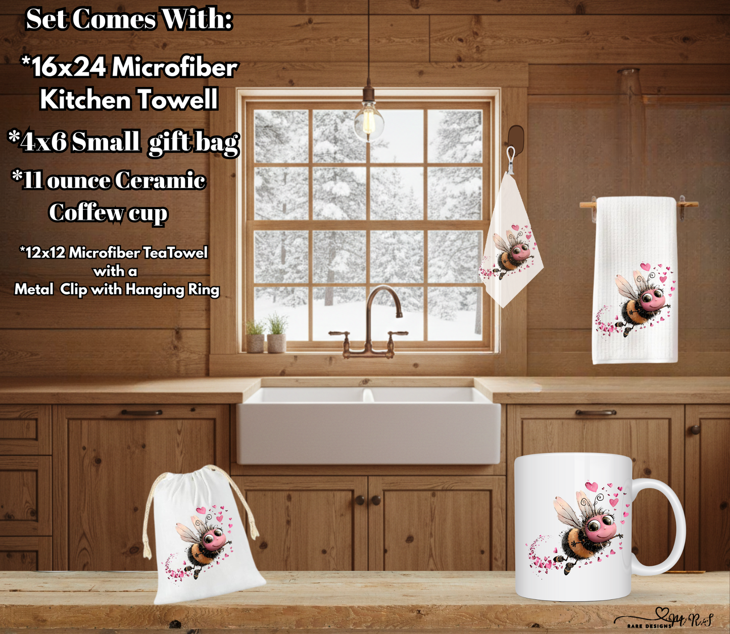 Bee Loved Collection – Complete 4‑Piece Kitchen & Gift Set ($4 OFF Full Set!)