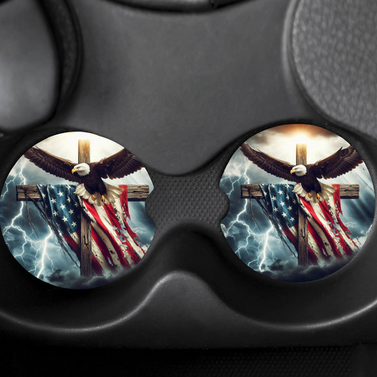 The God & Country Car Coasters