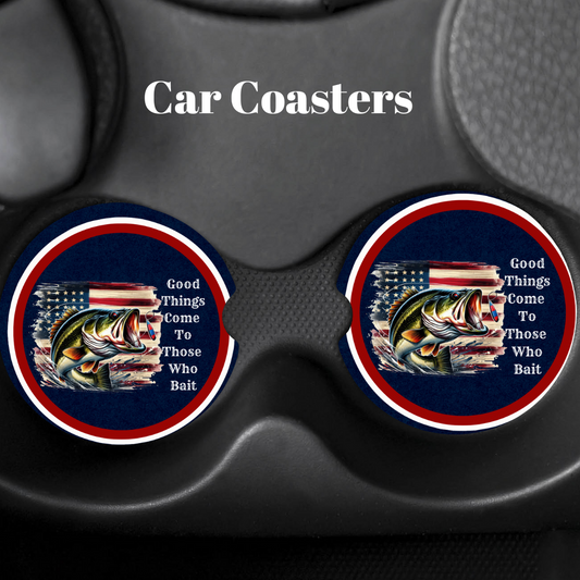 Those Who Bait" Car Coaster Set