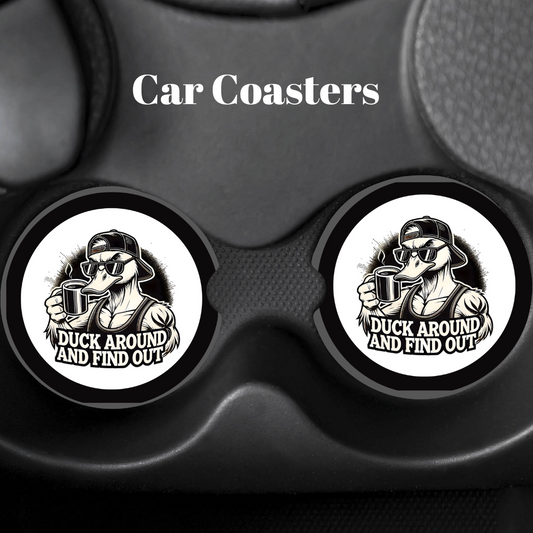 Duck Expression Car Coaster Set
