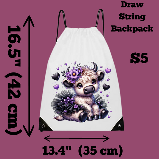 Charming Critter Drawstring Backpack Collection