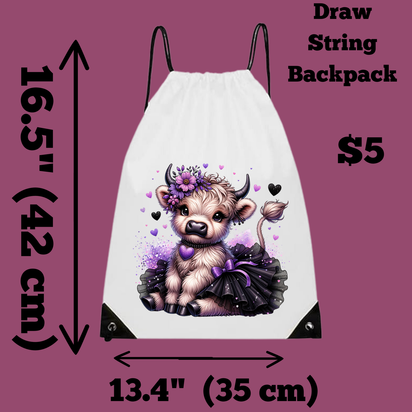 Charming Critter Drawstring Backpack Collection