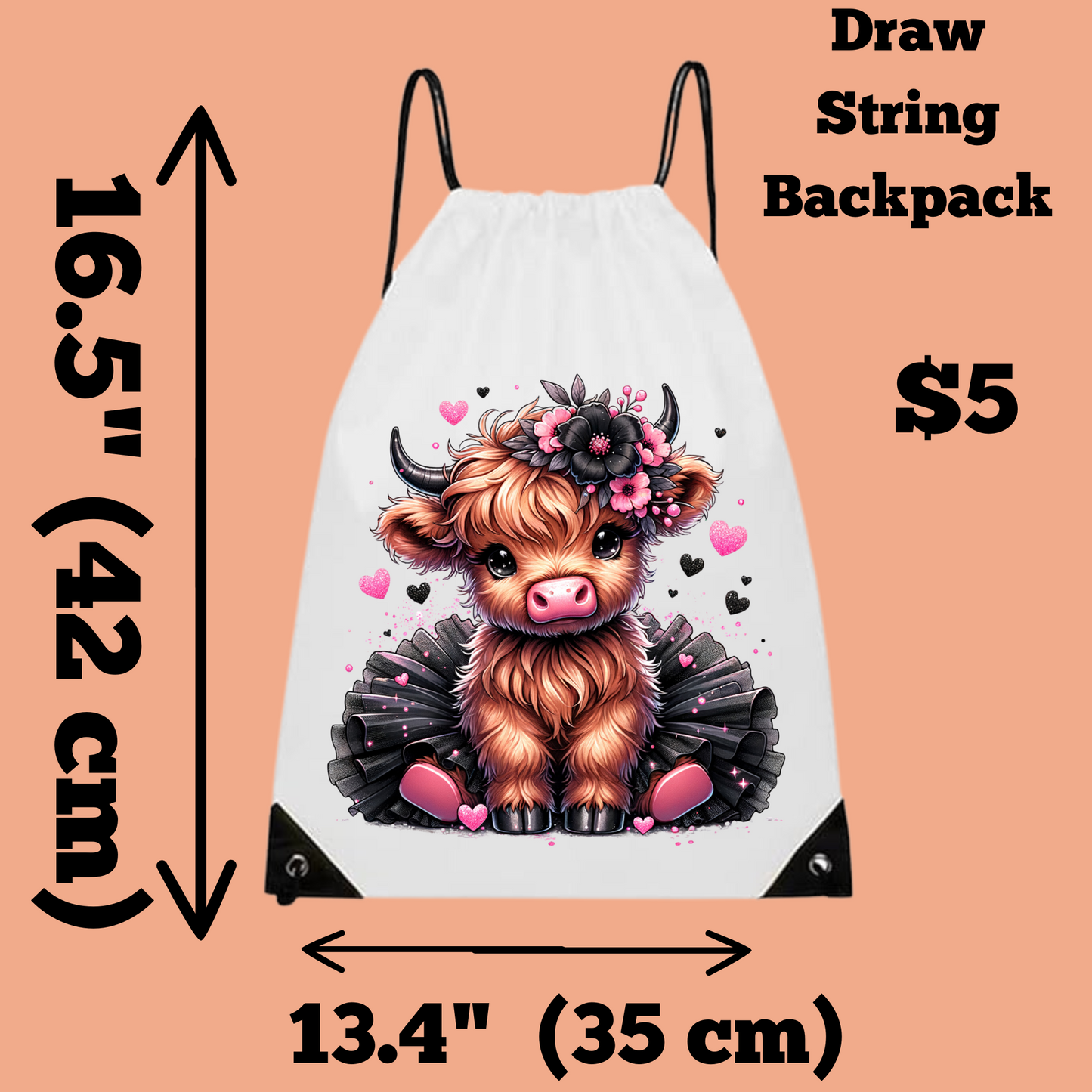 Charming Critter Drawstring Backpack Collection