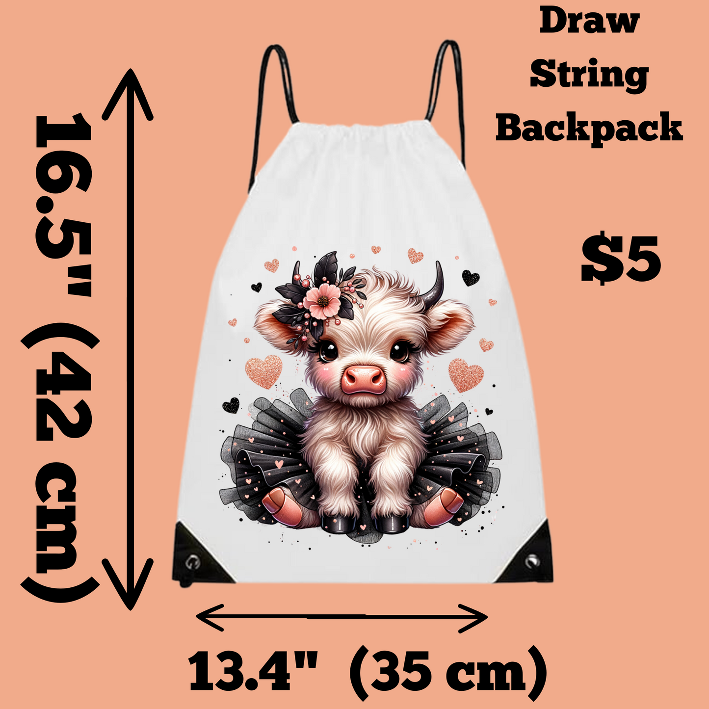 Charming Critter Drawstring Backpack Collection