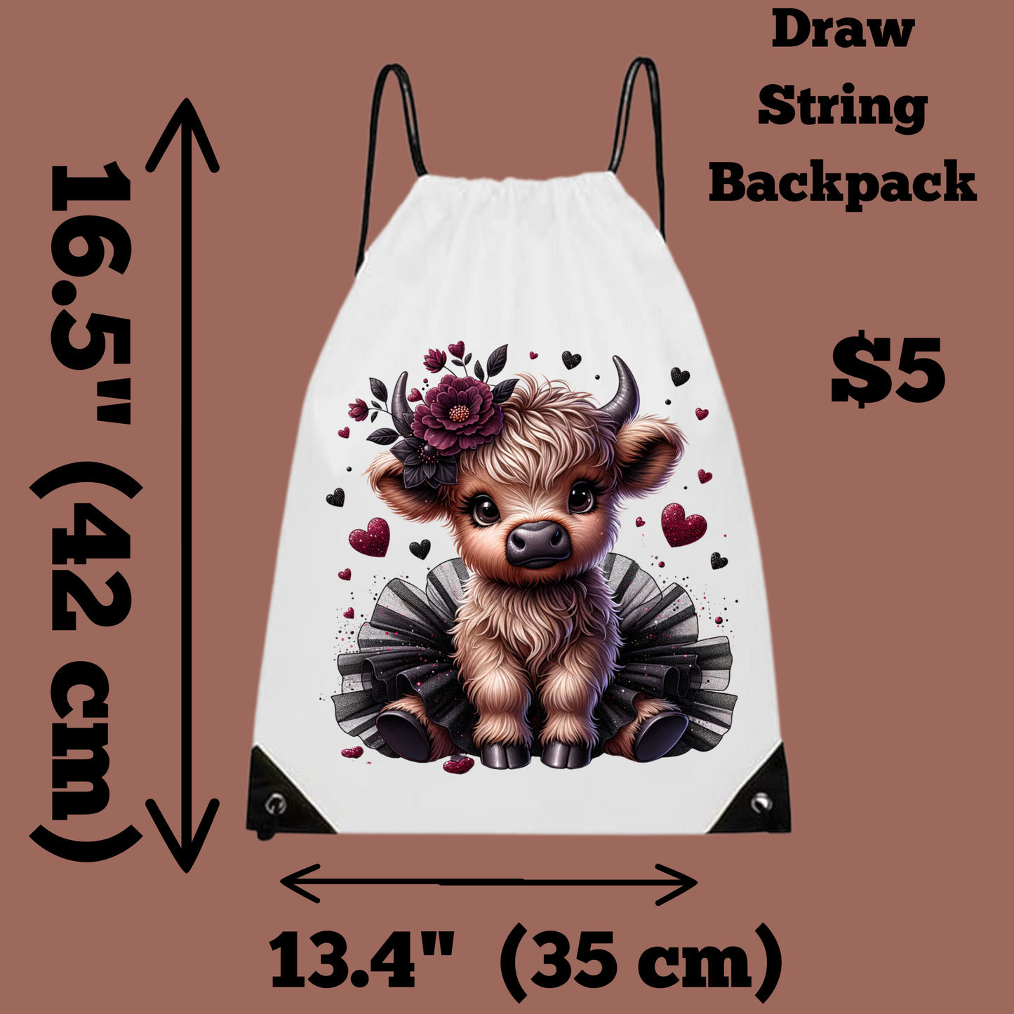 Charming Critter Drawstring Backpack Collection