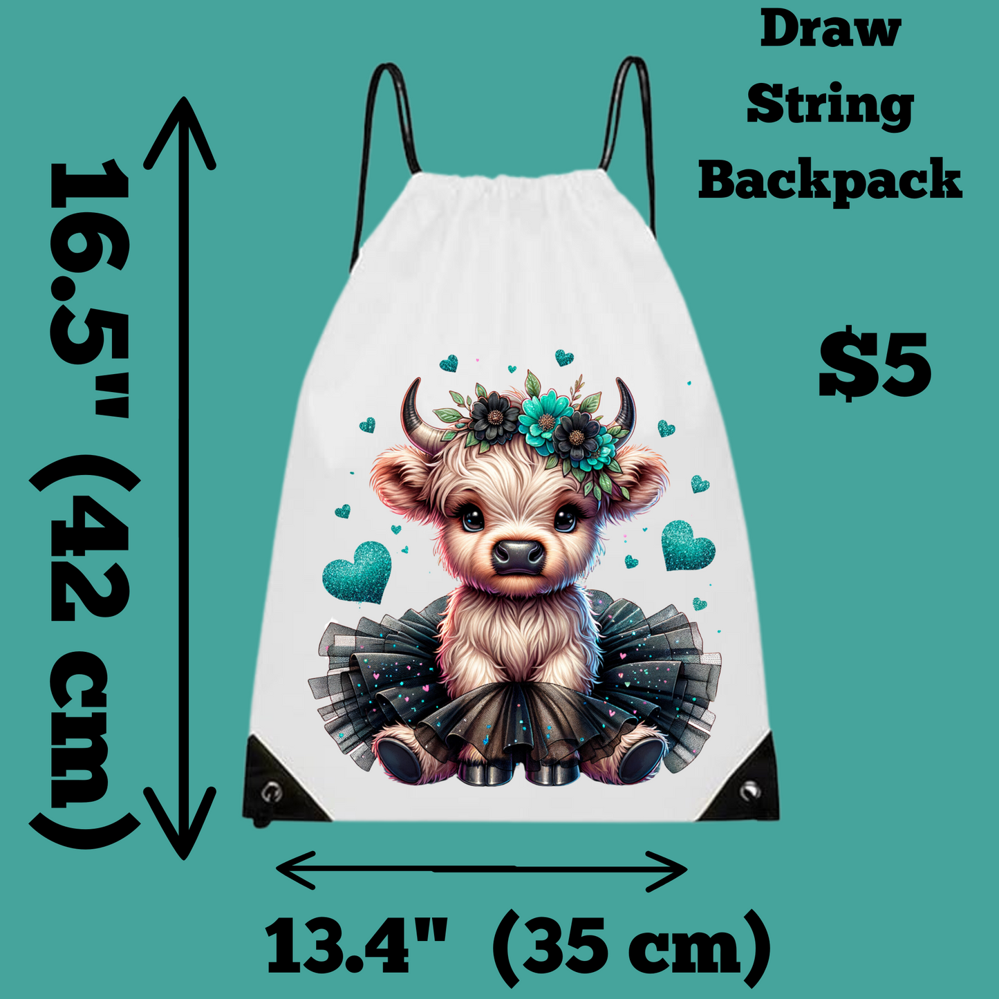 Charming Critter Drawstring Backpack Collection