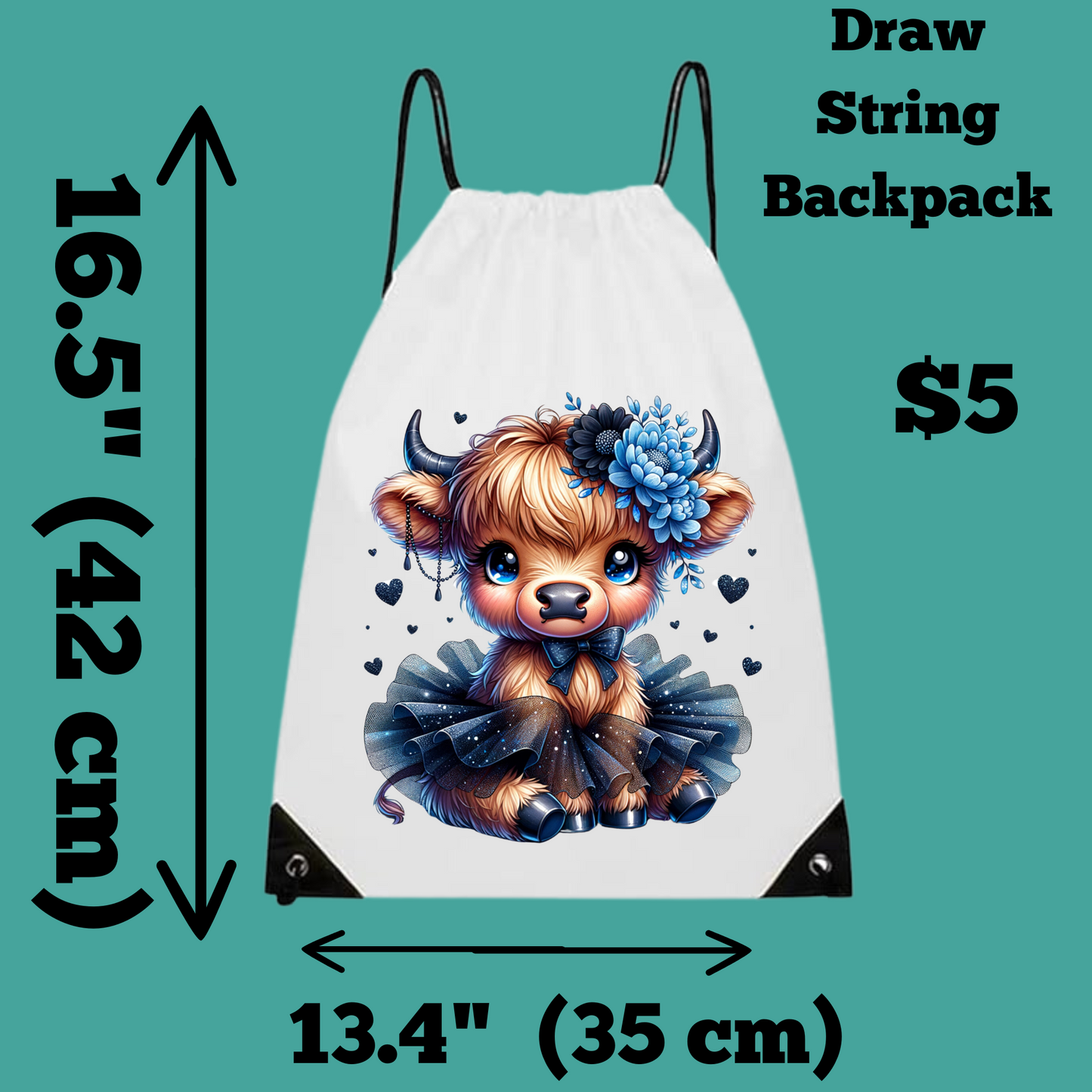 Charming Critter Drawstring Backpack Collection