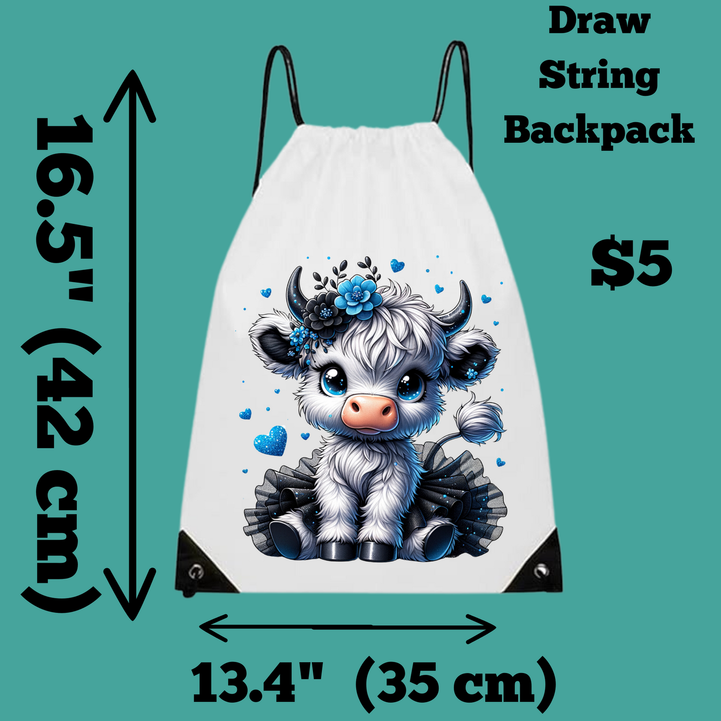 Charming Critter Drawstring Backpack Collection