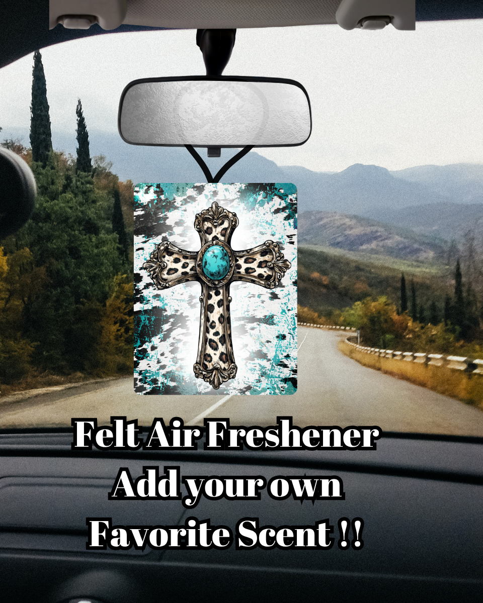 Turquoise Faith Felt Air Freshener Collection – Add Your Own Scent