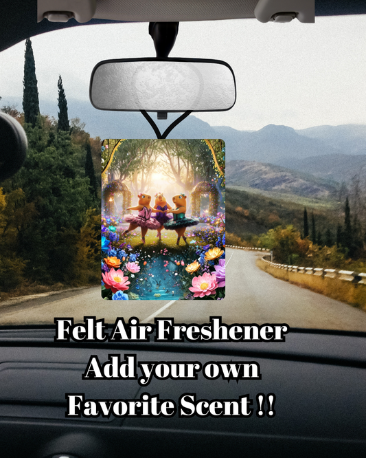 Dancing Axolotls Felt Air Freshener