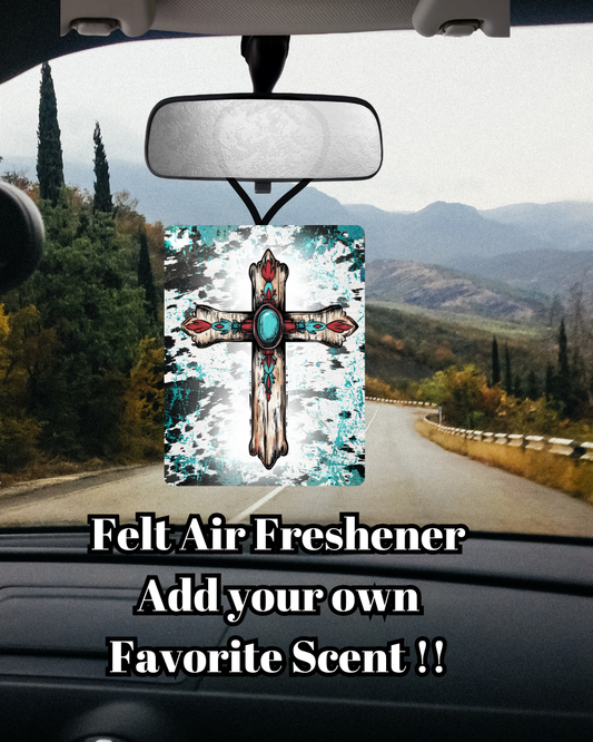 Turquoise Faith Felt Air Freshener Collection – Add Your Own Scent