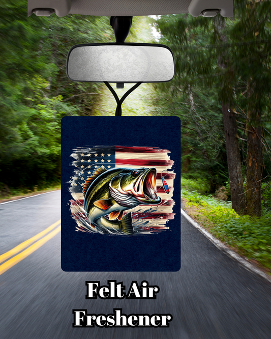 American Bass Felt Air Freshener